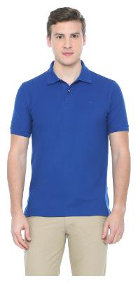 

Peter England Men Blue Regular fit Cotton Blend Polo collar T-Shirt - Pack Of 1