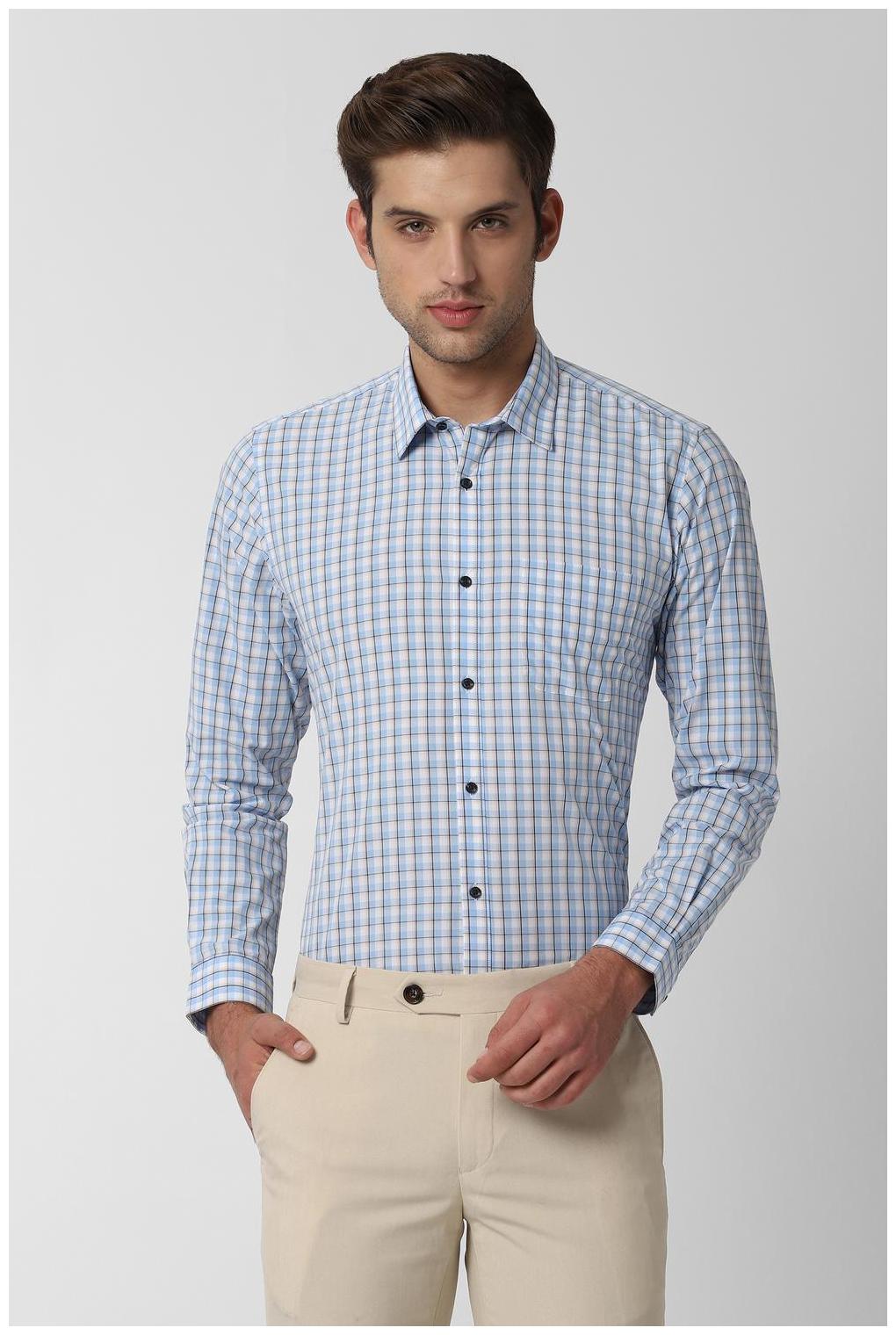

Peter England Men Regular fit Formal Shirt - Blue