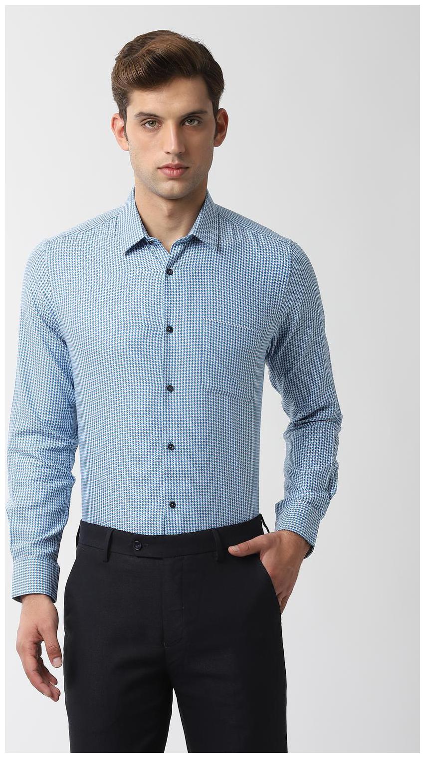 

Peter England Men Regular fit Formal Shirt - Blue
