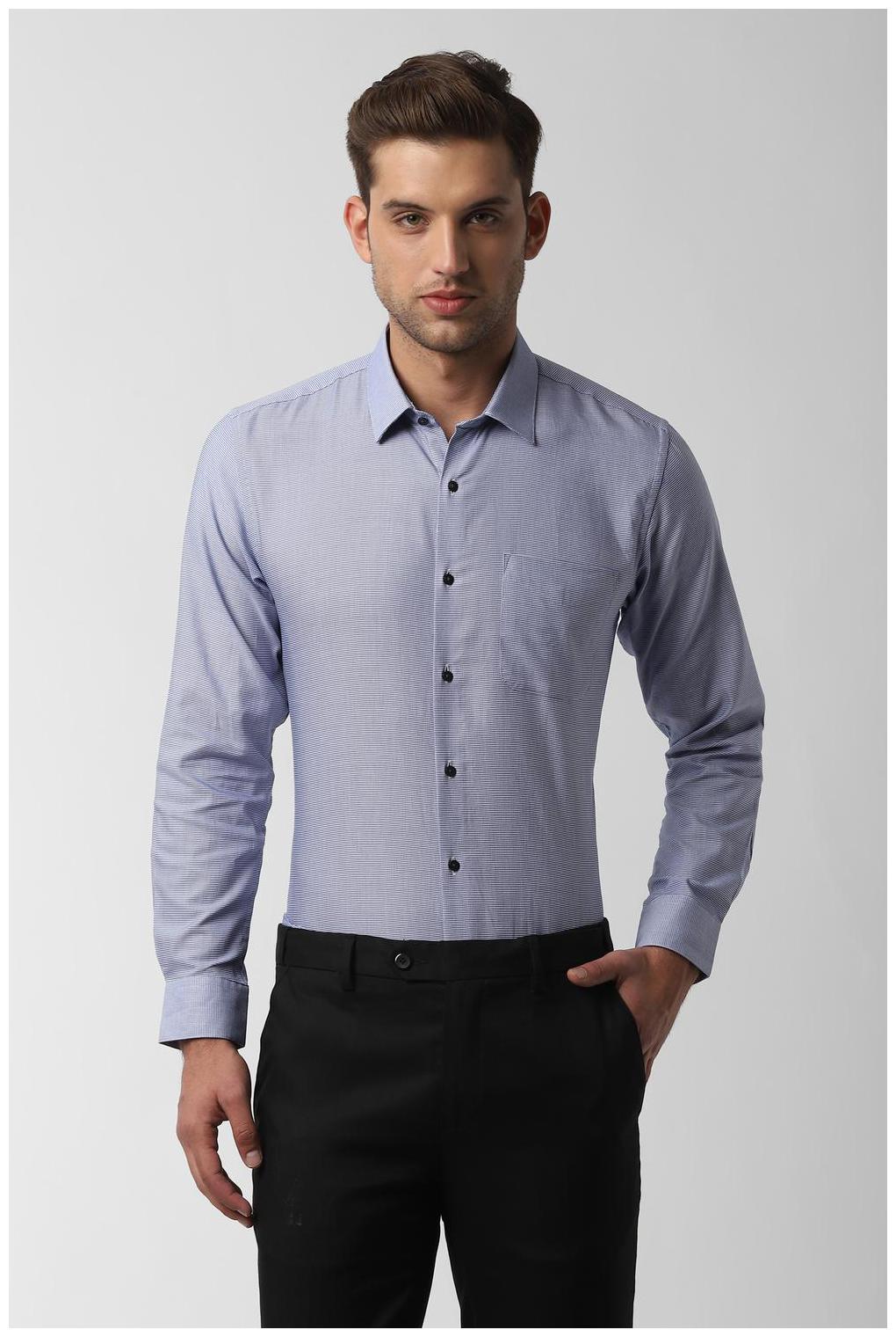 

Peter England Men Slim fit Formal Shirt - Blue
