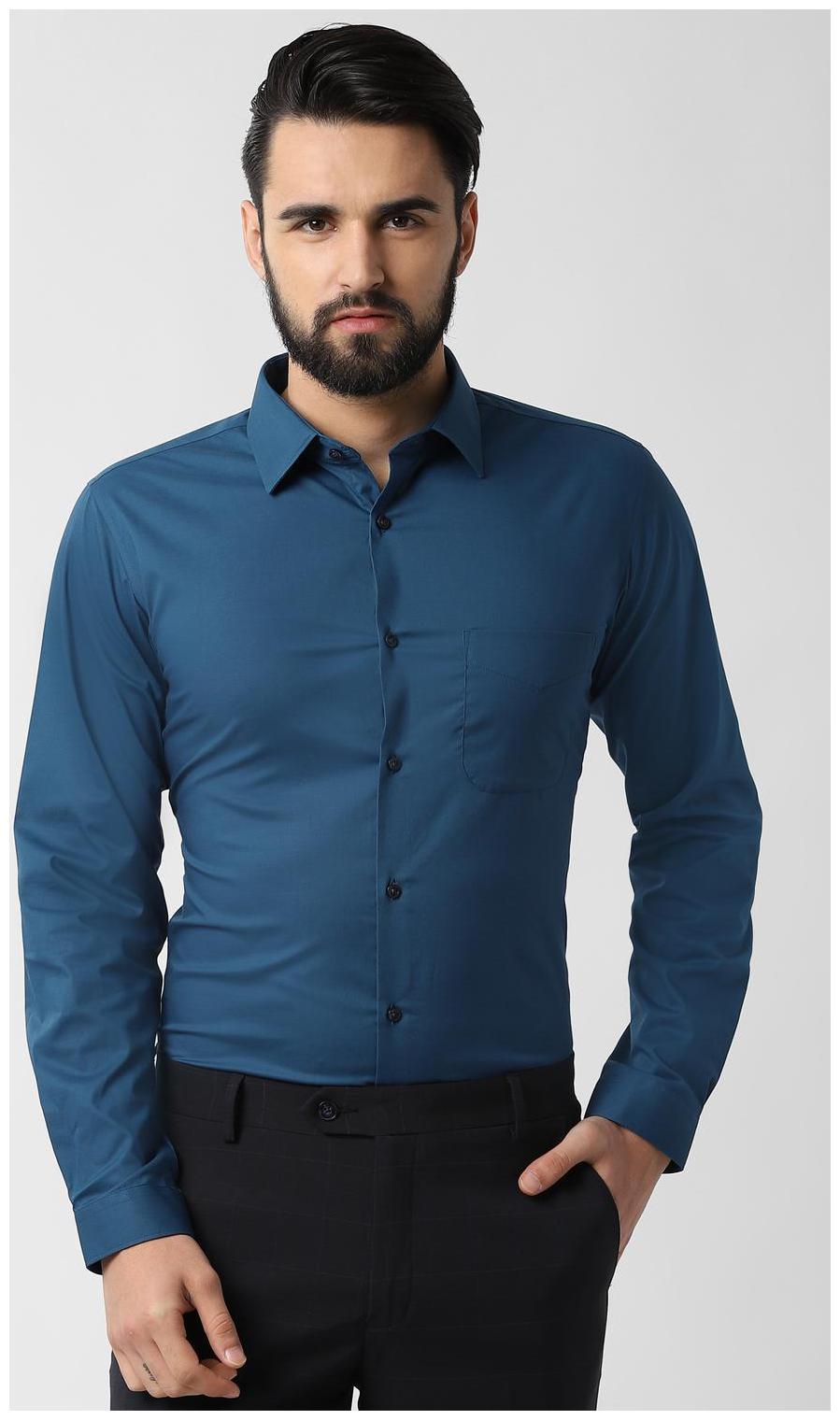 

Peter England Men Slim fit Formal Shirt - Blue
