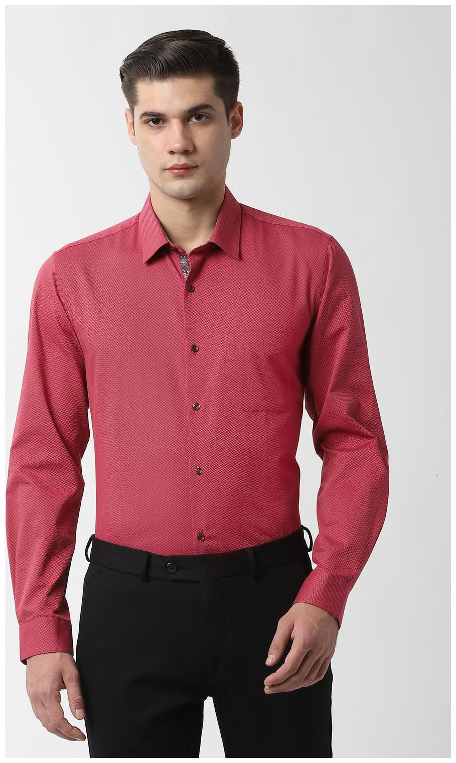 

Peter England Men Slim fit Formal Shirt - Pink