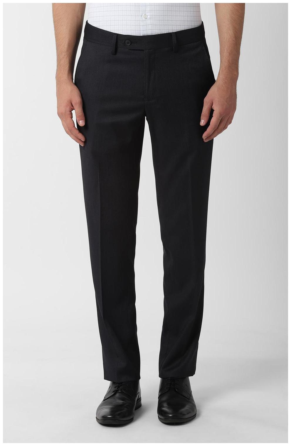 

Peter England Men Textured Slim Fit Formal Trouser - Black