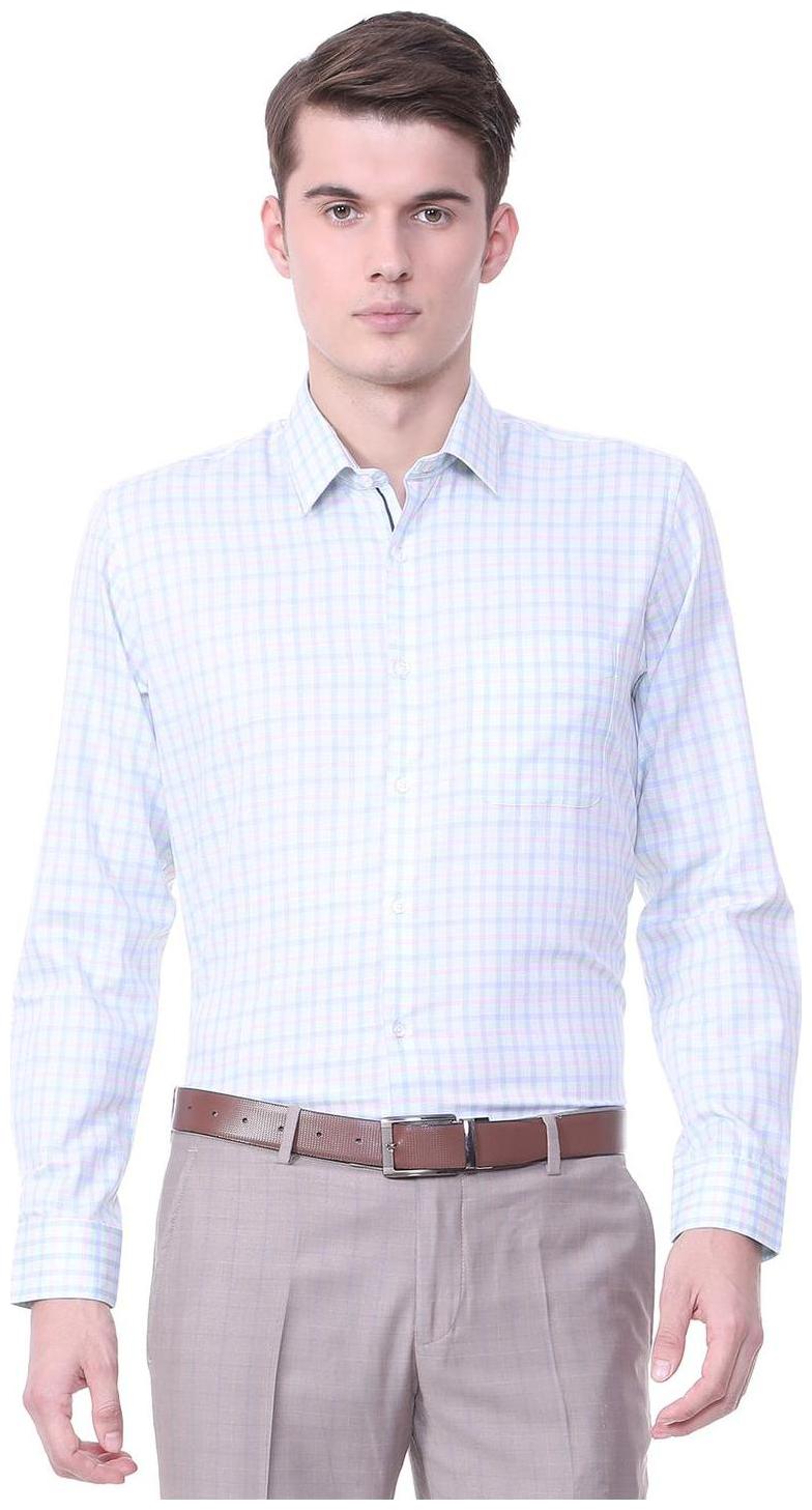 

Peter England Men Regular fit Formal Shirt - Blue