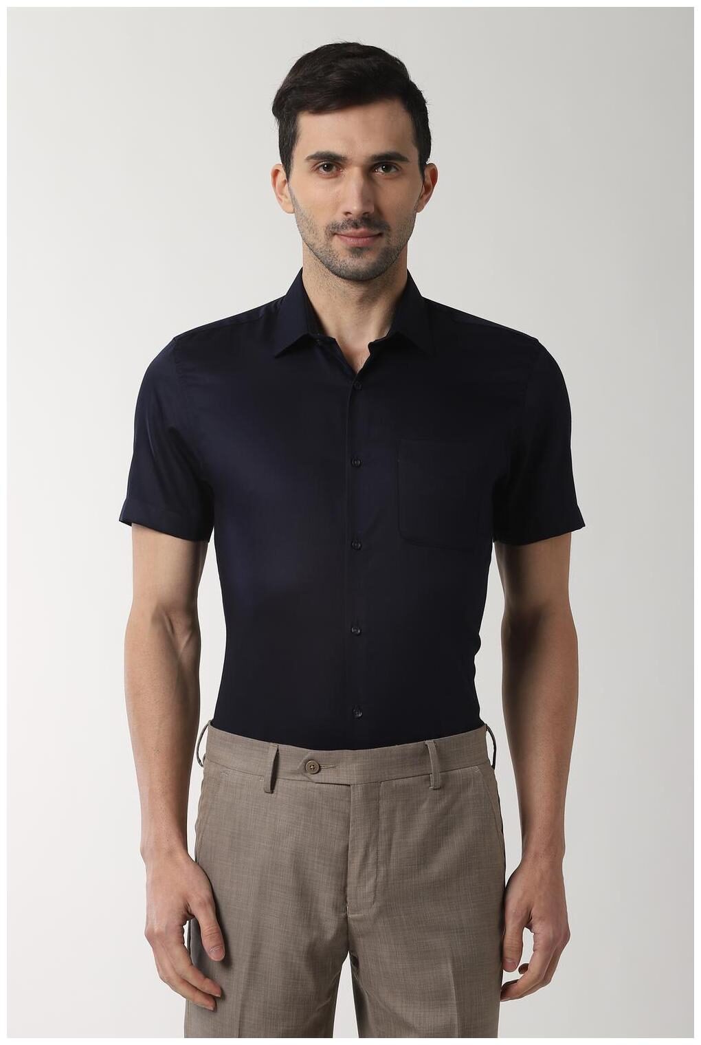 

Peter England Men Slim fit Formal Shirt - Blue
