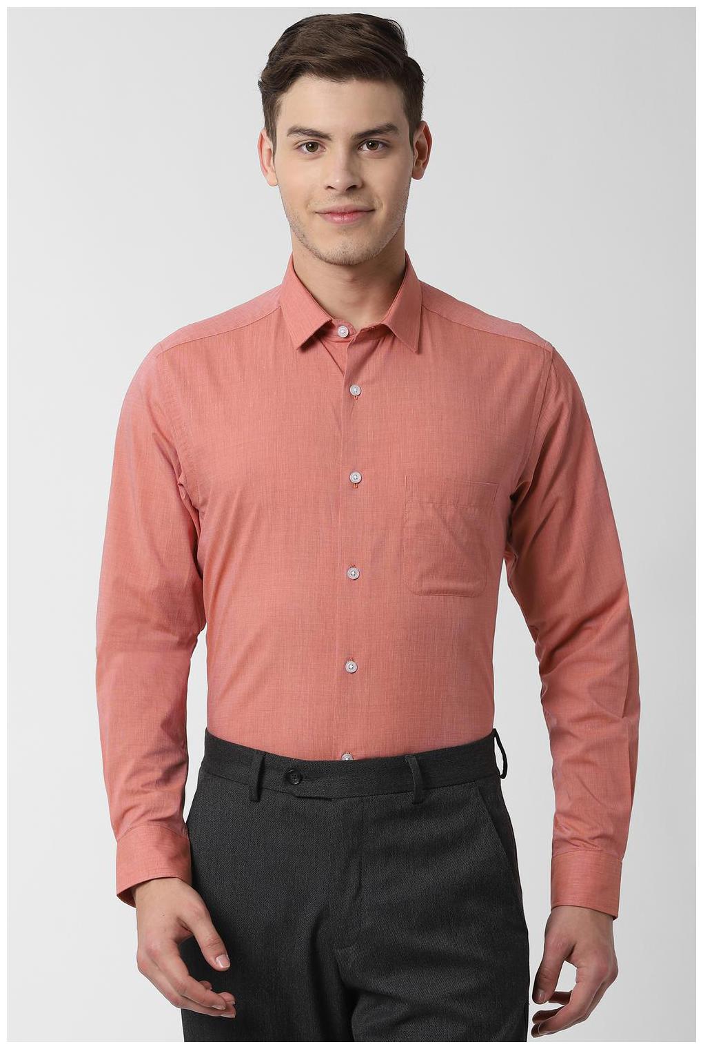

Peter England Men Regular fit Formal Shirt - Orange