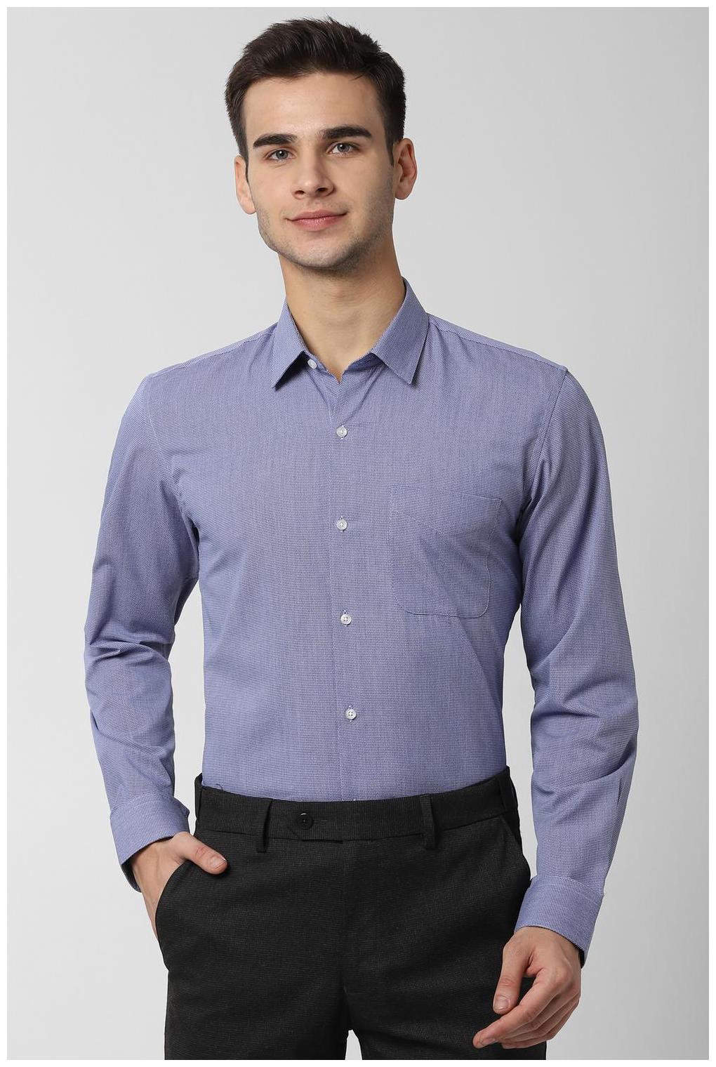 

Peter England Men Slim fit Formal Shirt - Blue