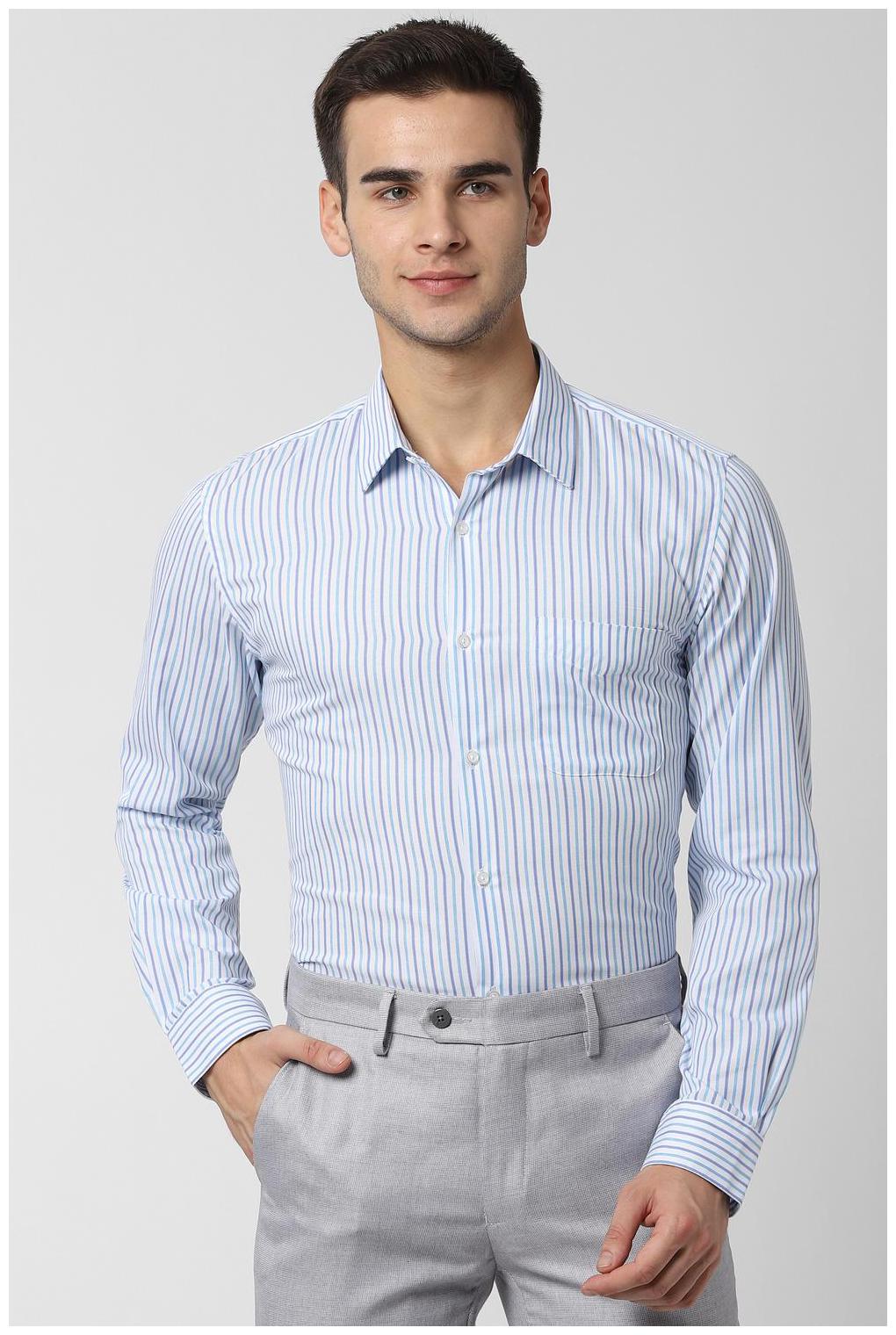 

Peter England Men Slim fit Formal Shirt - Blue