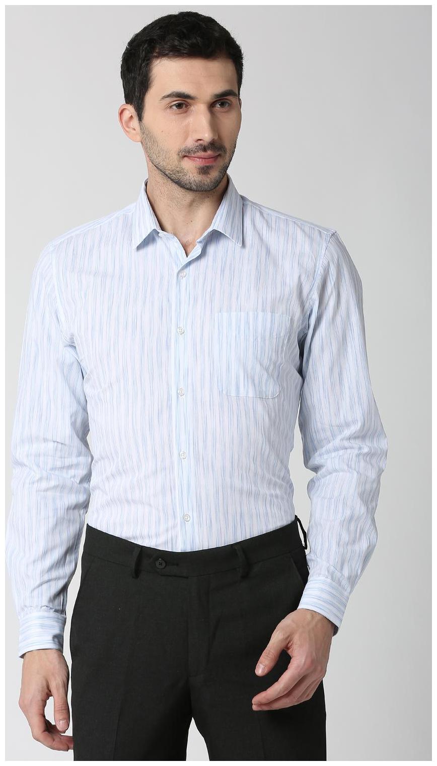 

Peter England Men Slim fit Formal Shirt - Blue