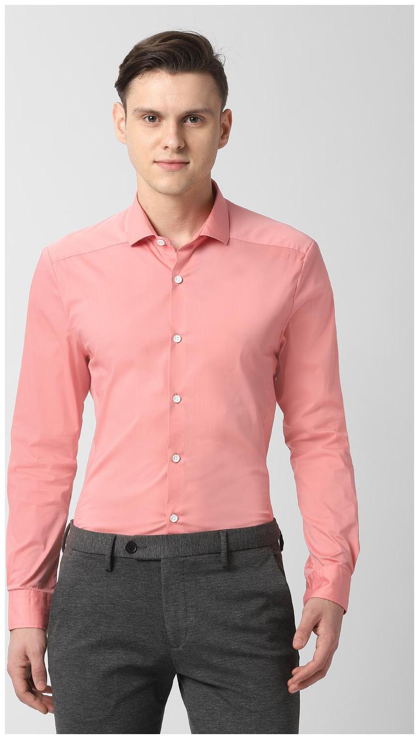 

Peter England Men Super slim fit Formal Shirt - Orange