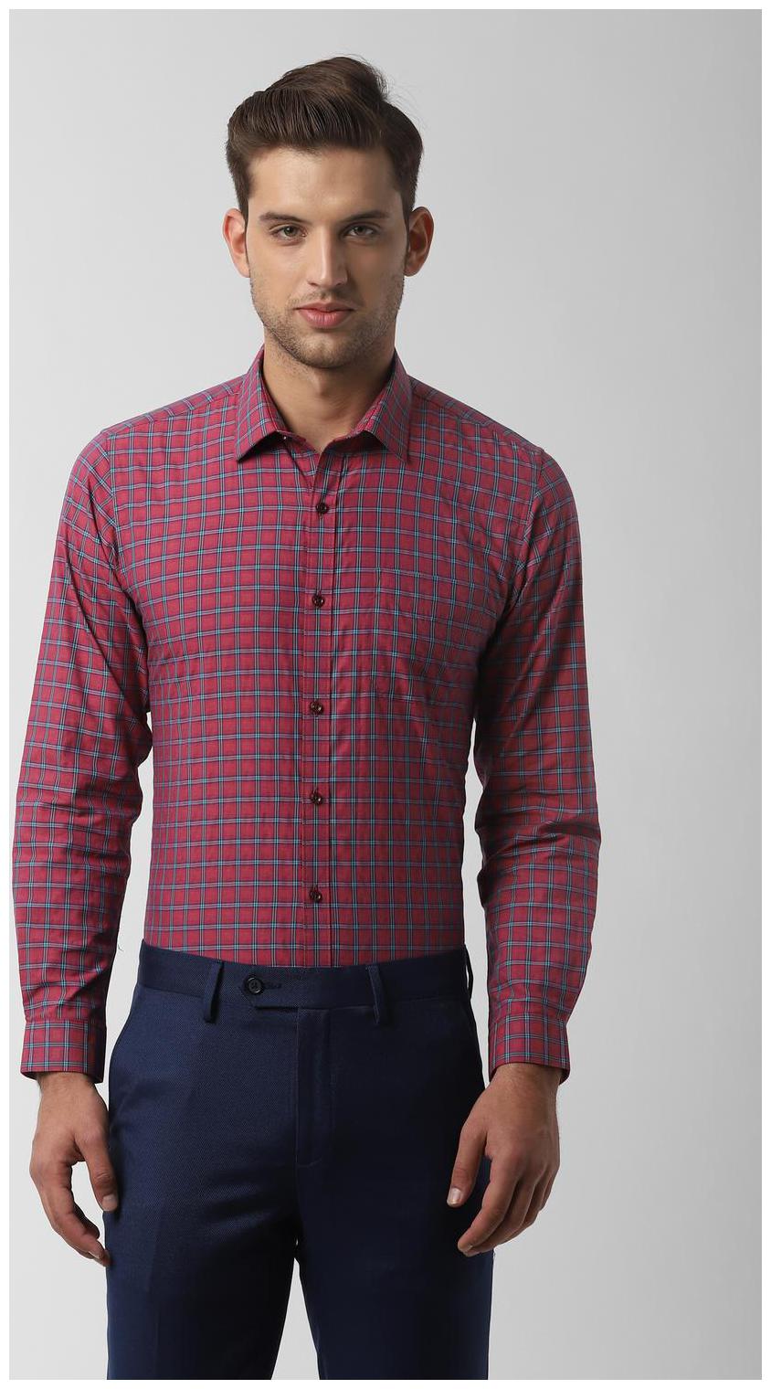 

Peter England Men Slim fit Formal Shirt - Pink