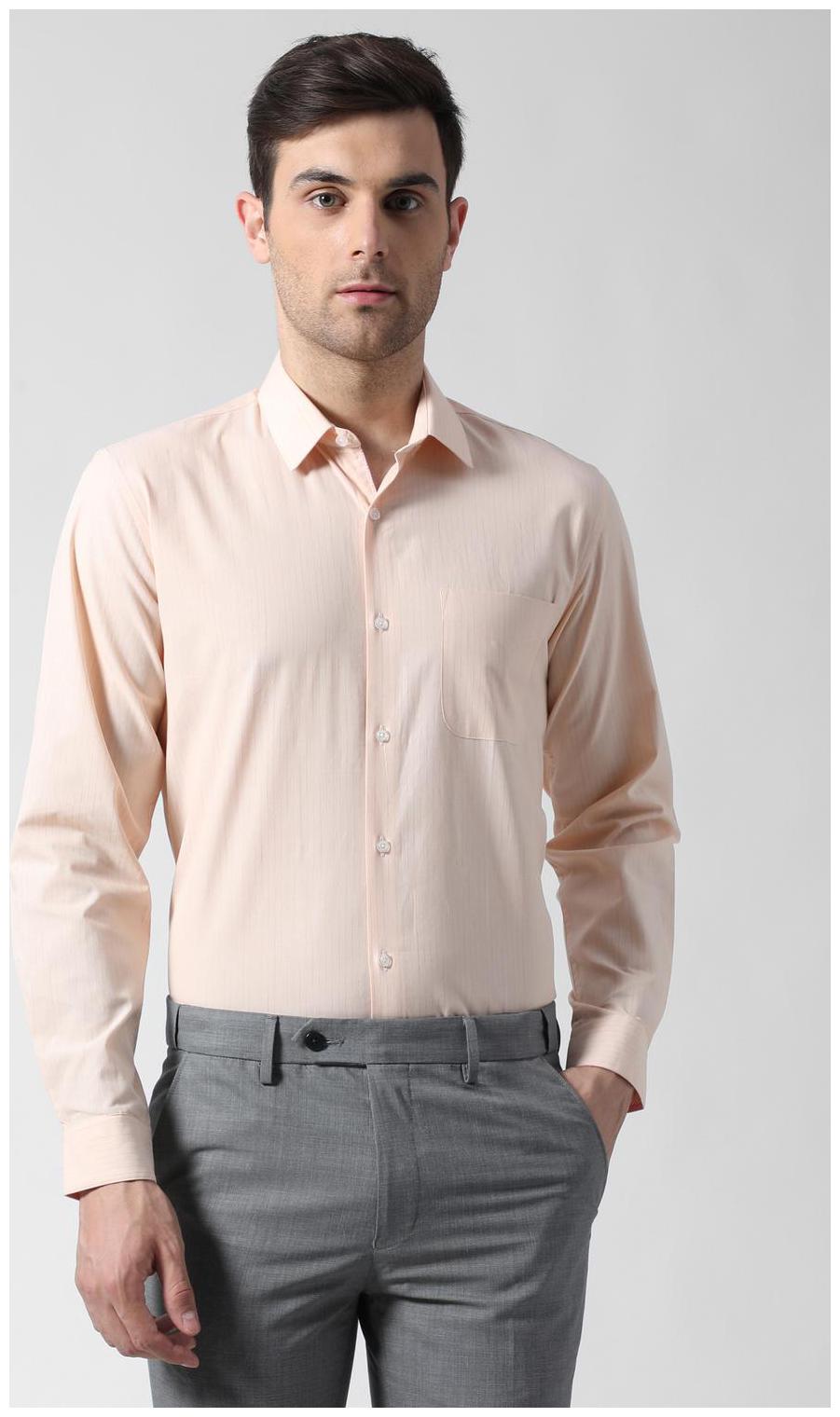 

Peter England Men Slim fit Formal Shirt - Orange