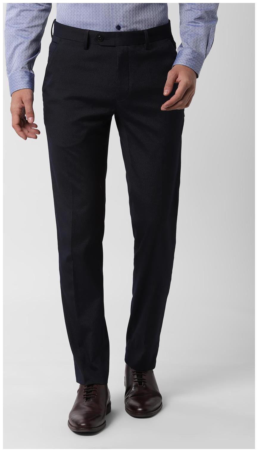 

Peter England Men Textured Slim Fit Formal Trouser - Blue