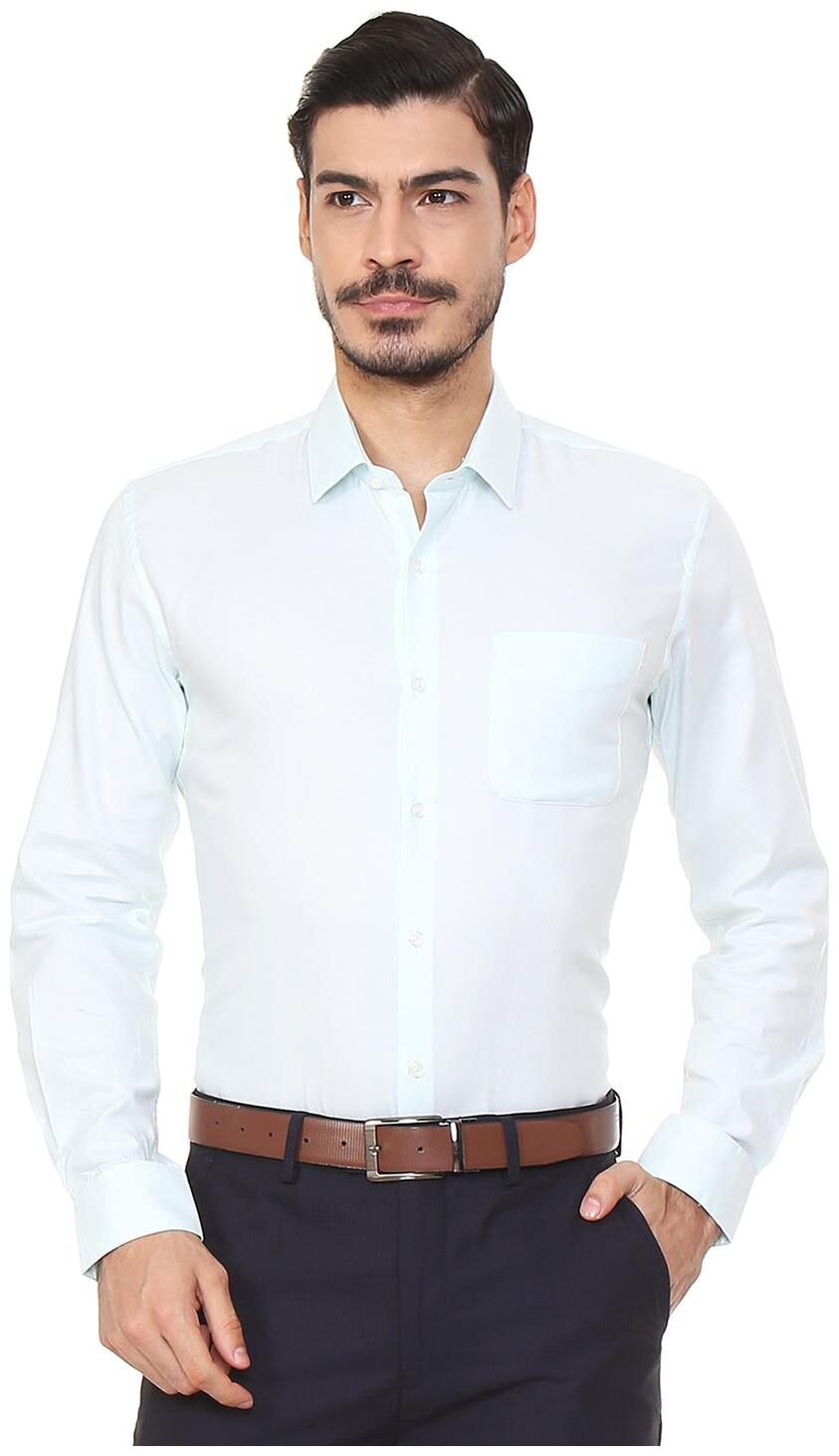 

Peter England Men Slim fit Formal Shirt - Blue