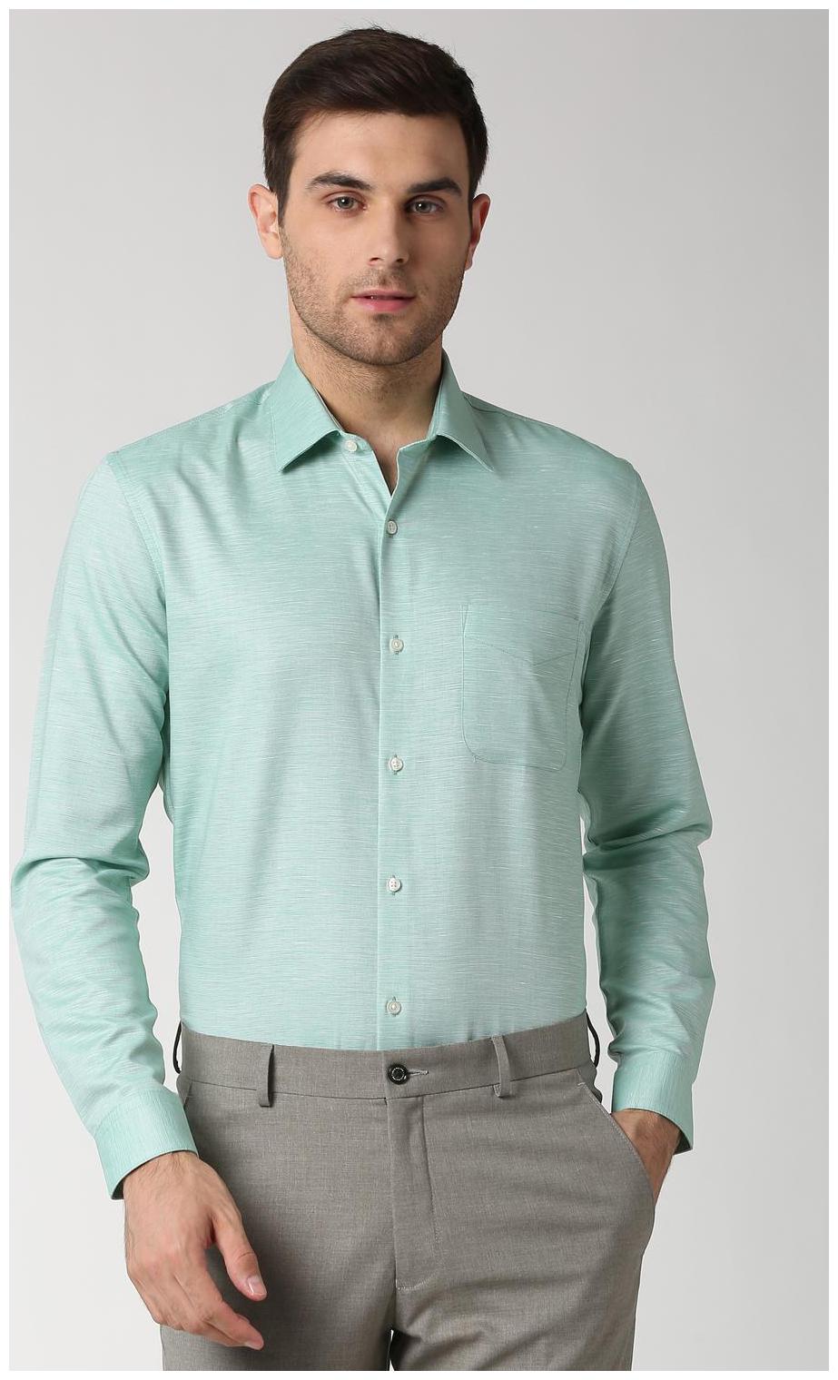 

Peter England Men Slim fit Formal Shirt - Green