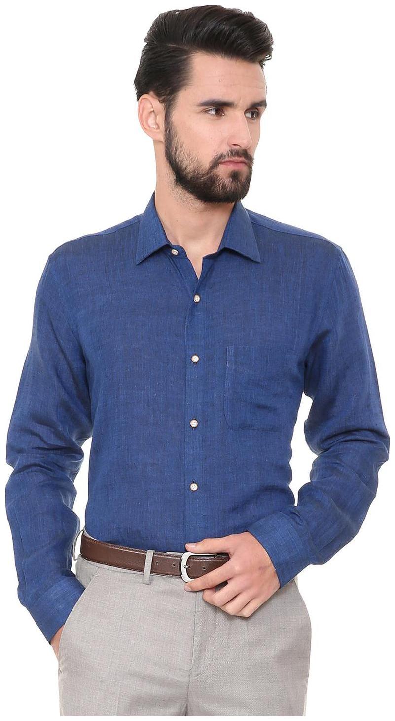 

Peter England Men Regular fit Formal Shirt - Blue