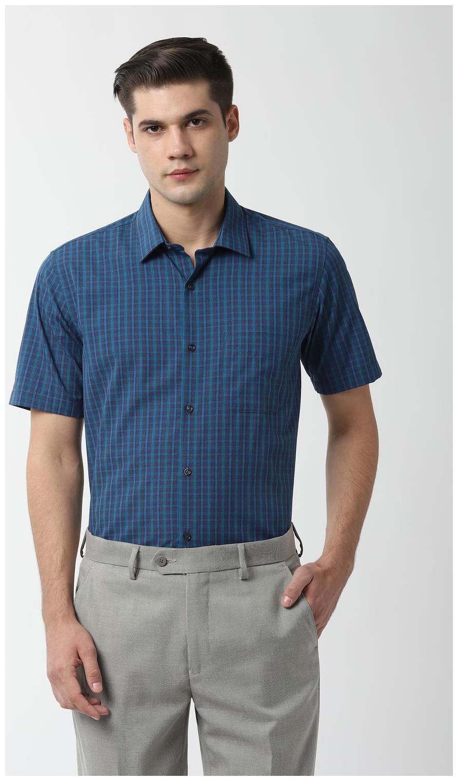 

Peter England Men Regular fit Formal Shirt - Blue