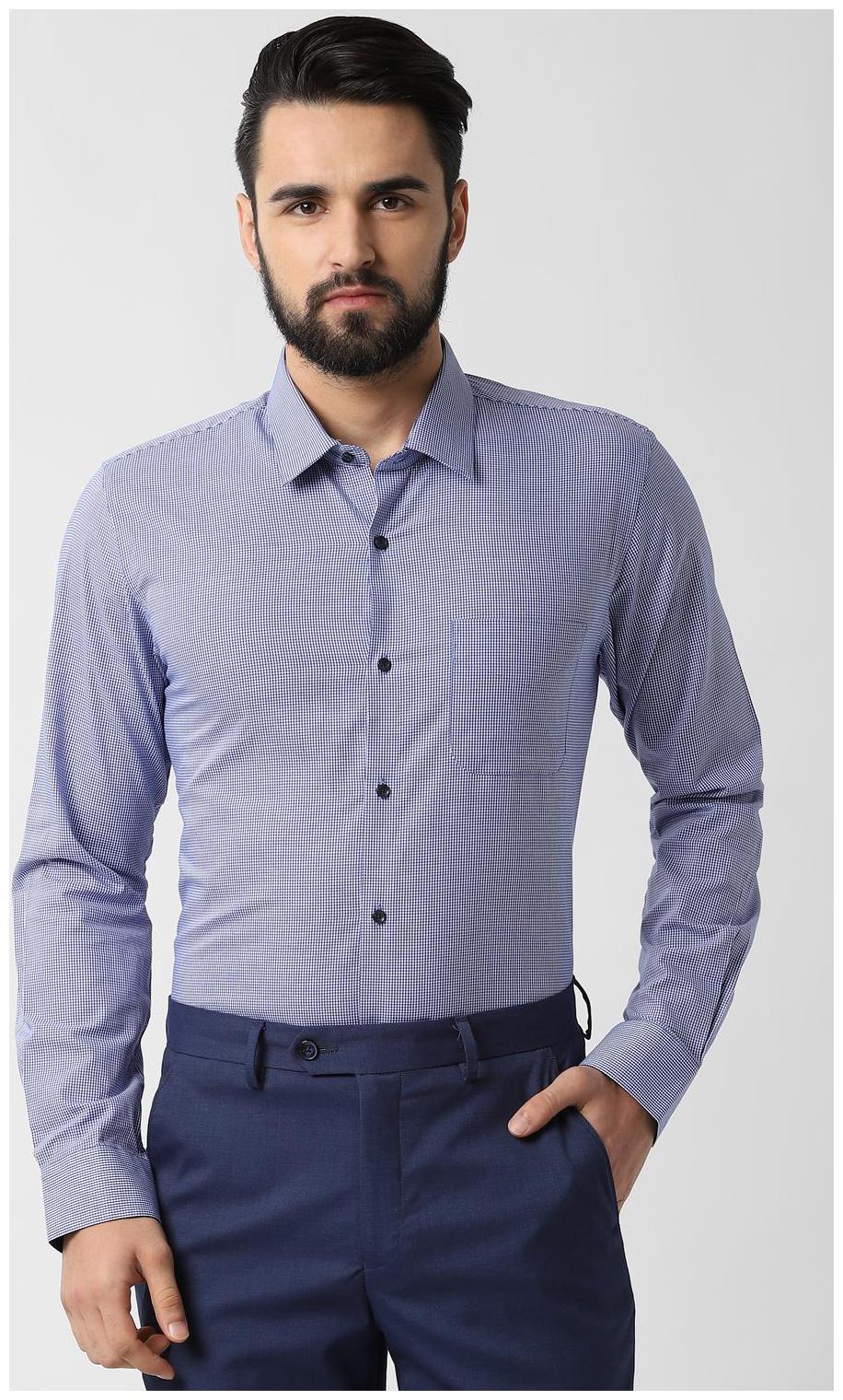 

Peter England Men Slim fit Formal Shirt - Blue