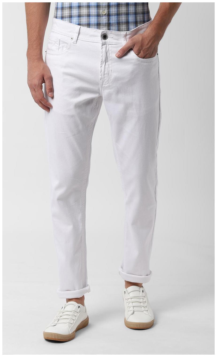 

Peter England Men White Slim Fit Jeans