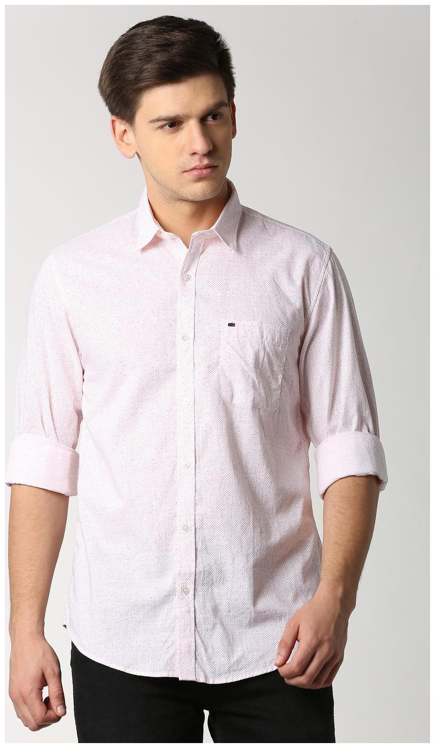 

Peter England Men Pink Printed Slim Fit Casual Shirt