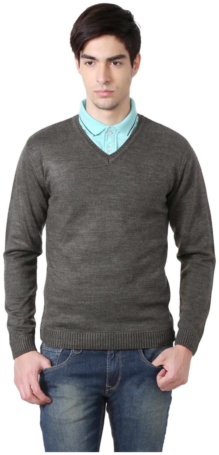 

Peter England Acrylic Regular Grey Sweaters