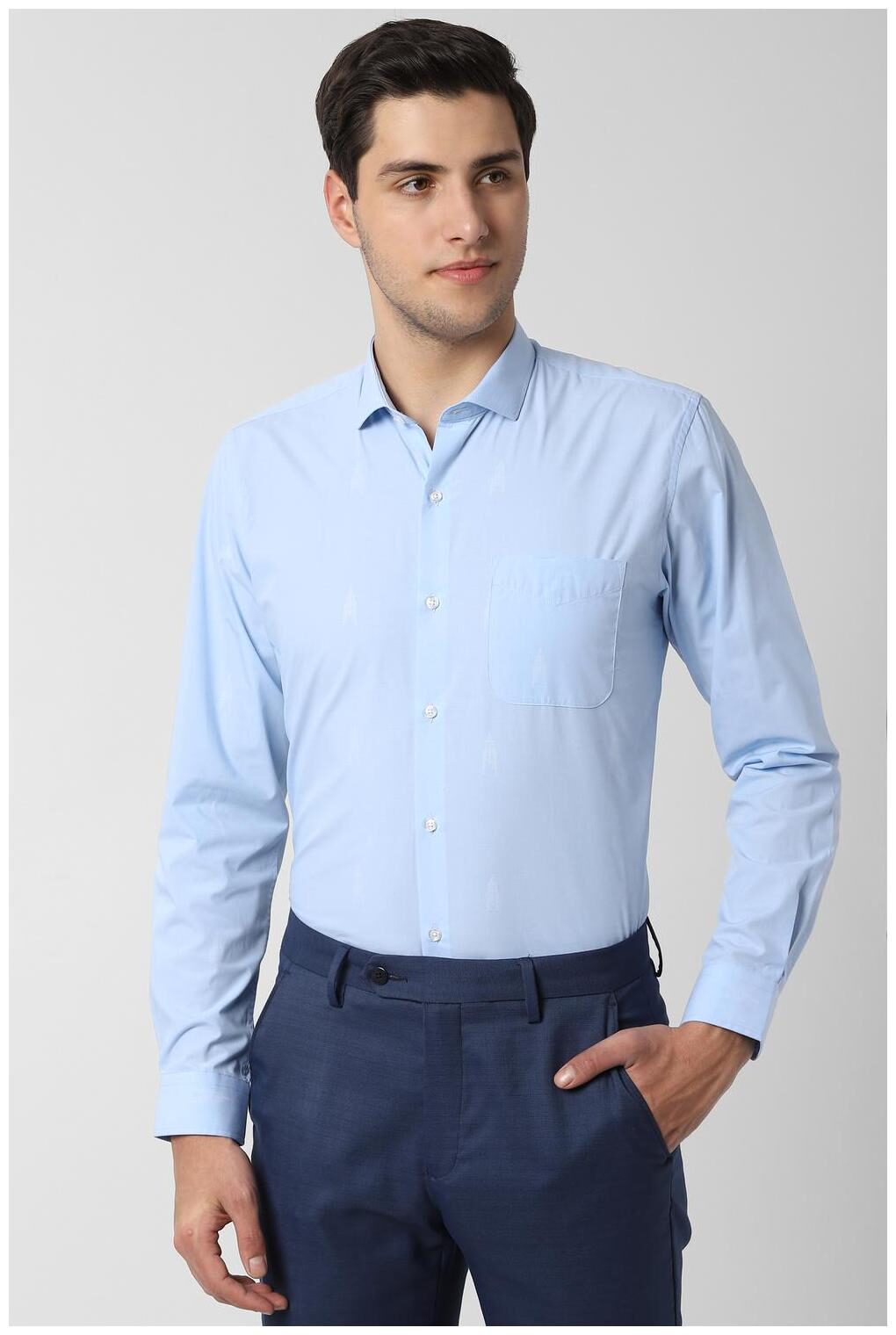 

Peter England Men Slim fit Formal Shirt - Blue