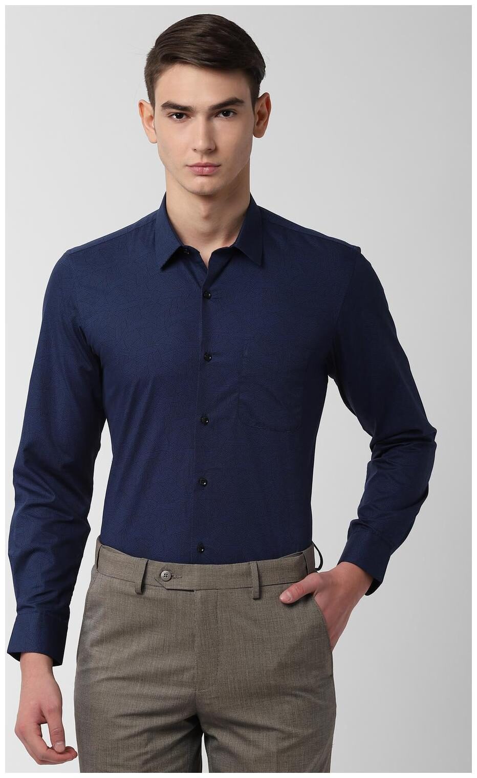 

Peter England Men Slim fit Formal Shirt - Blue