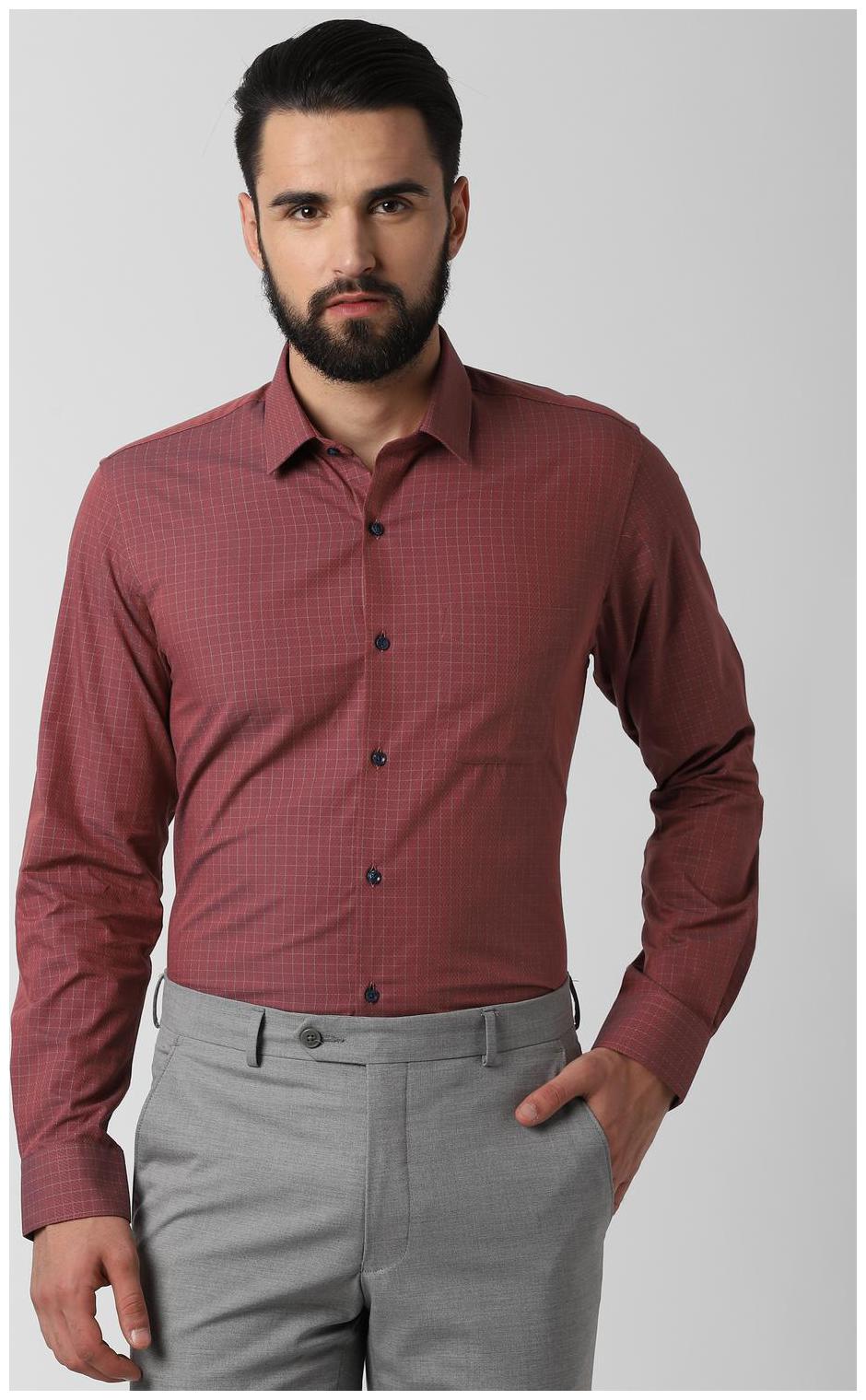 

Peter England Men Slim fit Formal Shirt - Pink