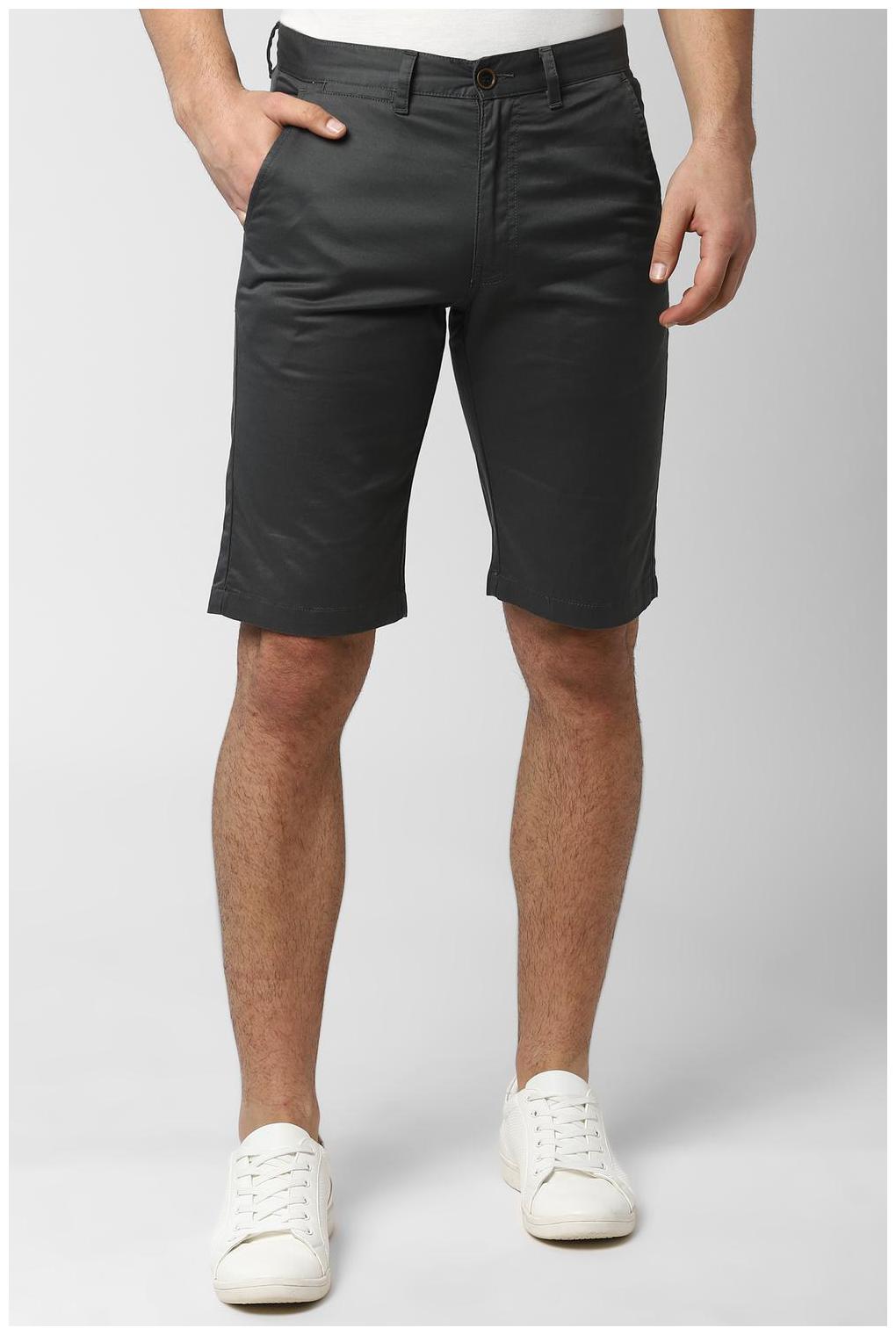 

Peter England Men Grey Regular Fit Regular Shorts