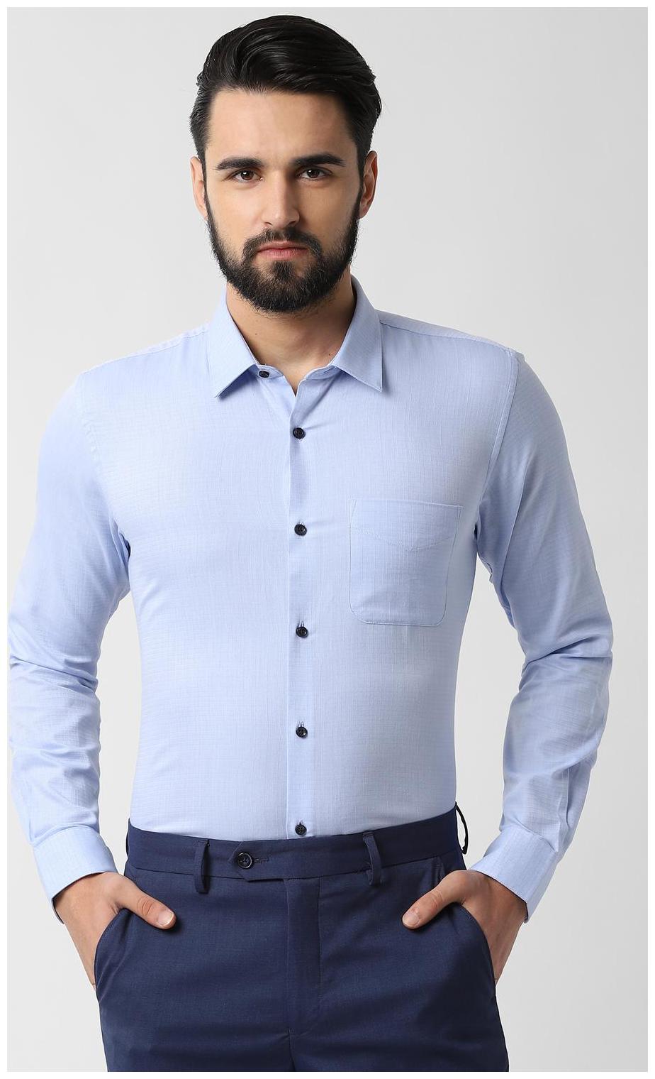 

Peter England Men Slim fit Formal Shirt - Blue