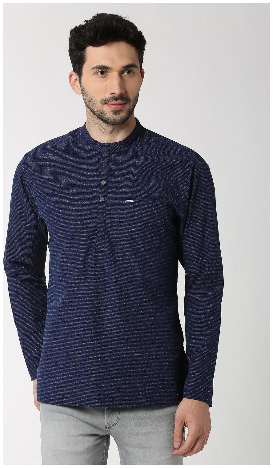 

Peter England Men Blue Slim Fit Kurta