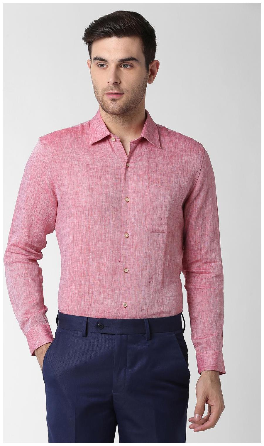 

Peter England Men Slim fit Formal Shirt - Maroon