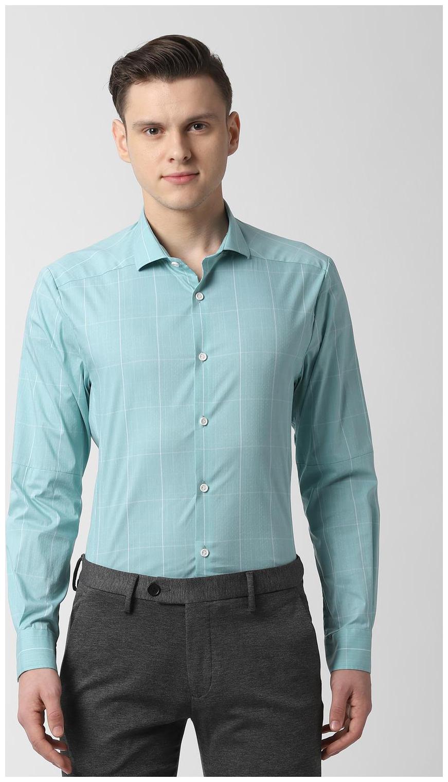 

Peter England Men Slim fit Formal Shirt - Blue