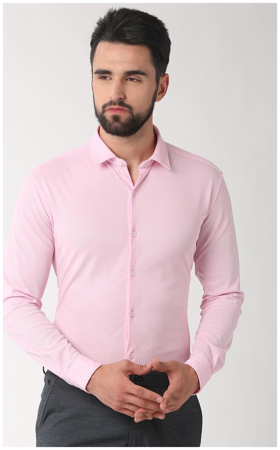 

Peter England Men Super slim fit Formal Shirt - Pink