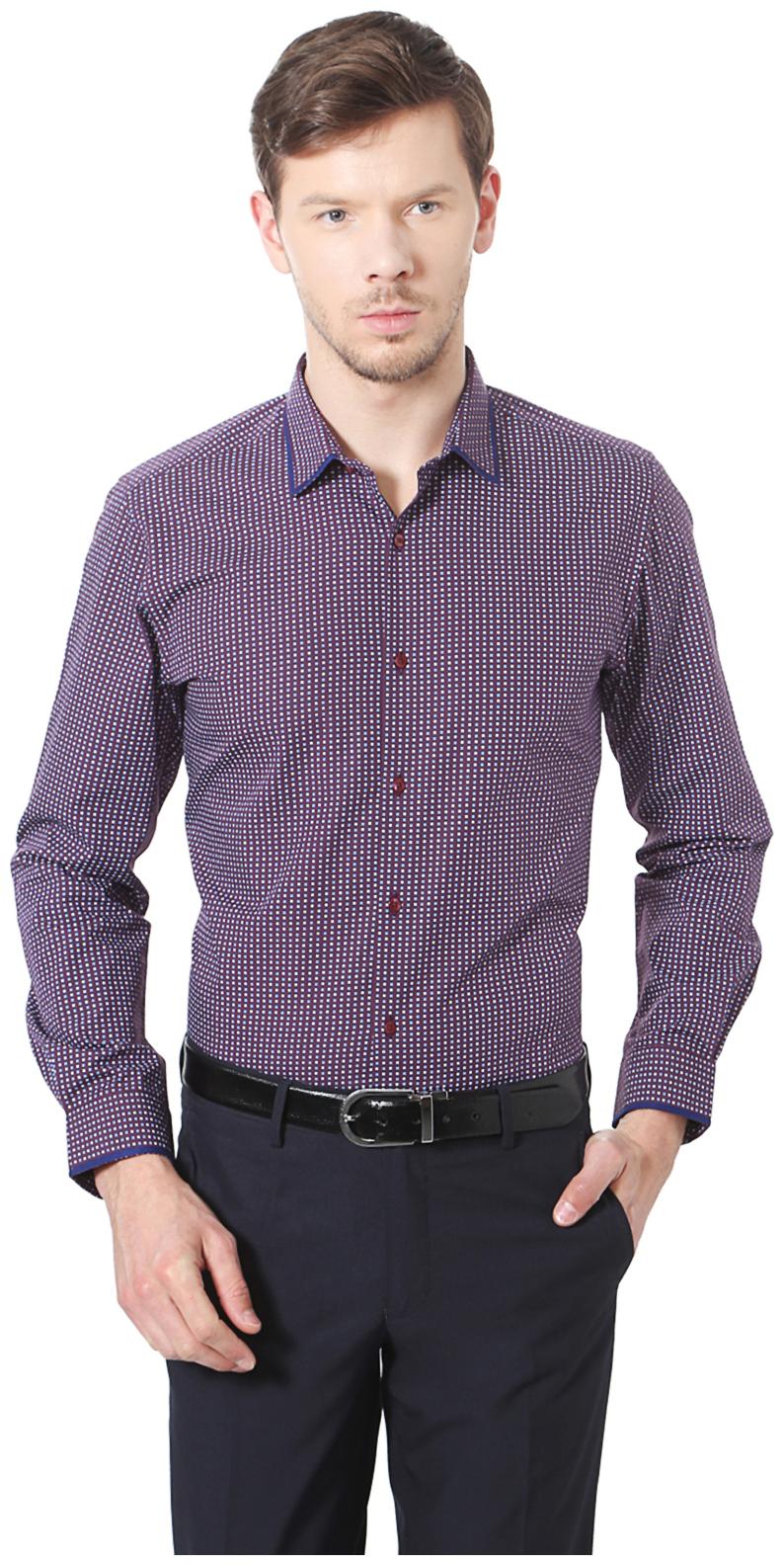 

Peter England Men Slim fit Formal Shirt - Purple