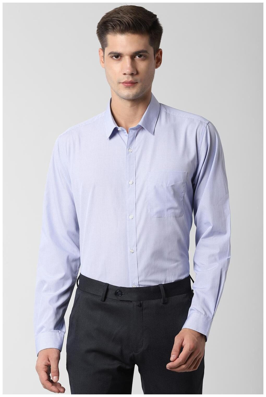 

Peter England Men Regular fit Formal Shirt - Blue