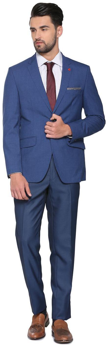 

Peter England Men Blue Solid Slim fit Single Breasted Blazer