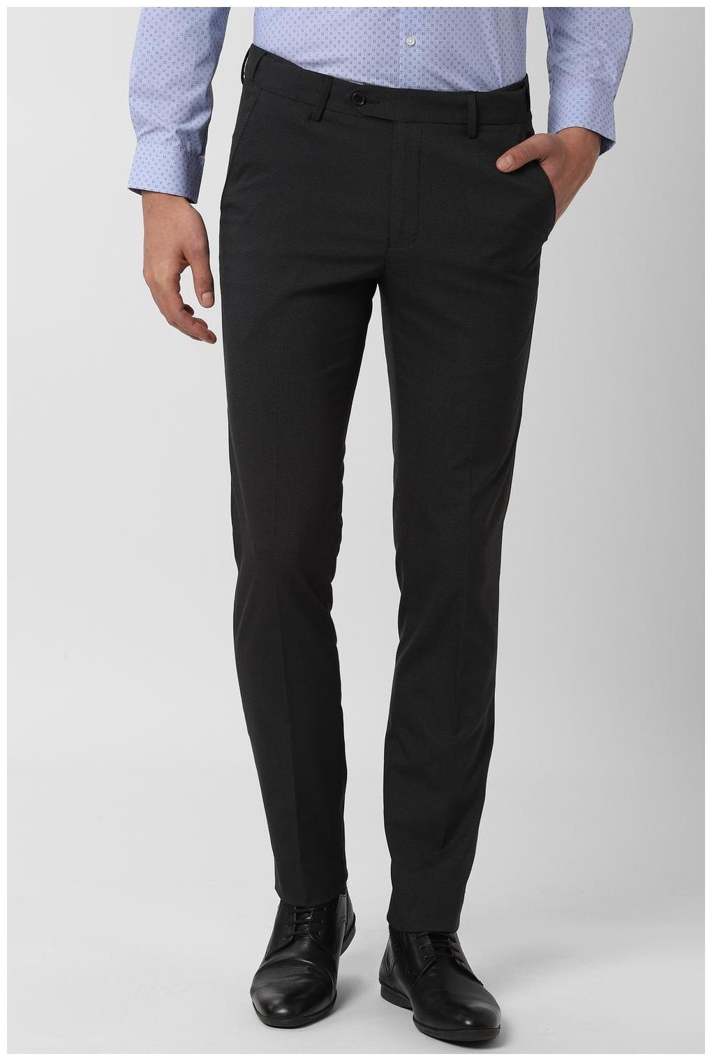 

Peter England Men Solid Slim Fit Formal Trouser - Grey