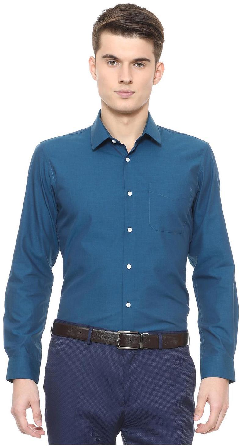 

Peter England Men Slim fit Formal Shirt - Blue