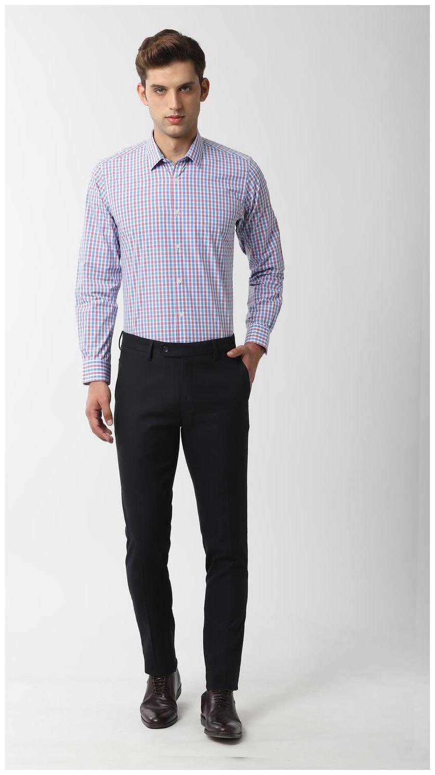 

Peter England Men Slim fit Formal Shirt - Blue