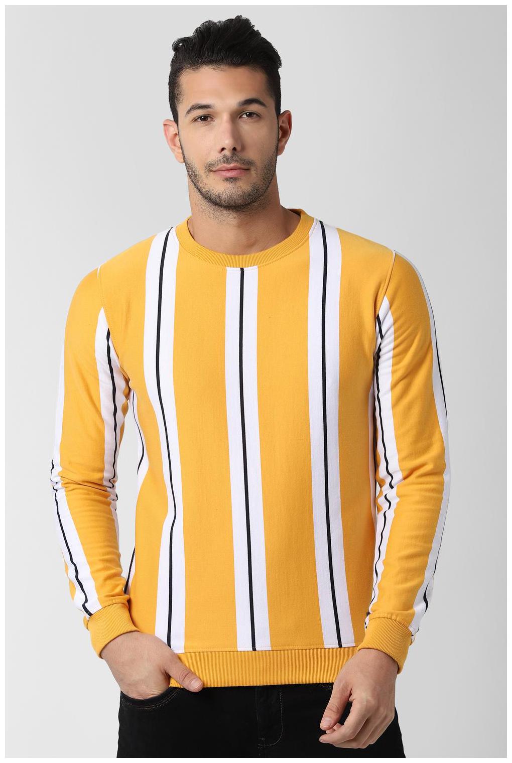

Peter England Men Yellow Round neck Sweatshirt
