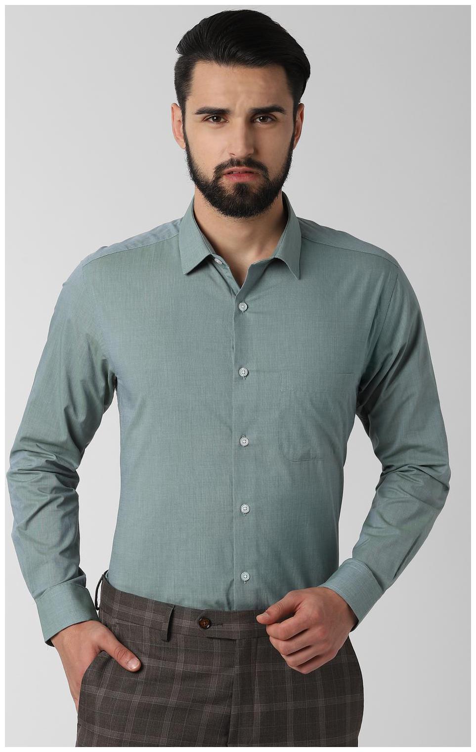

Peter England Men Regular fit Formal Shirt - Green