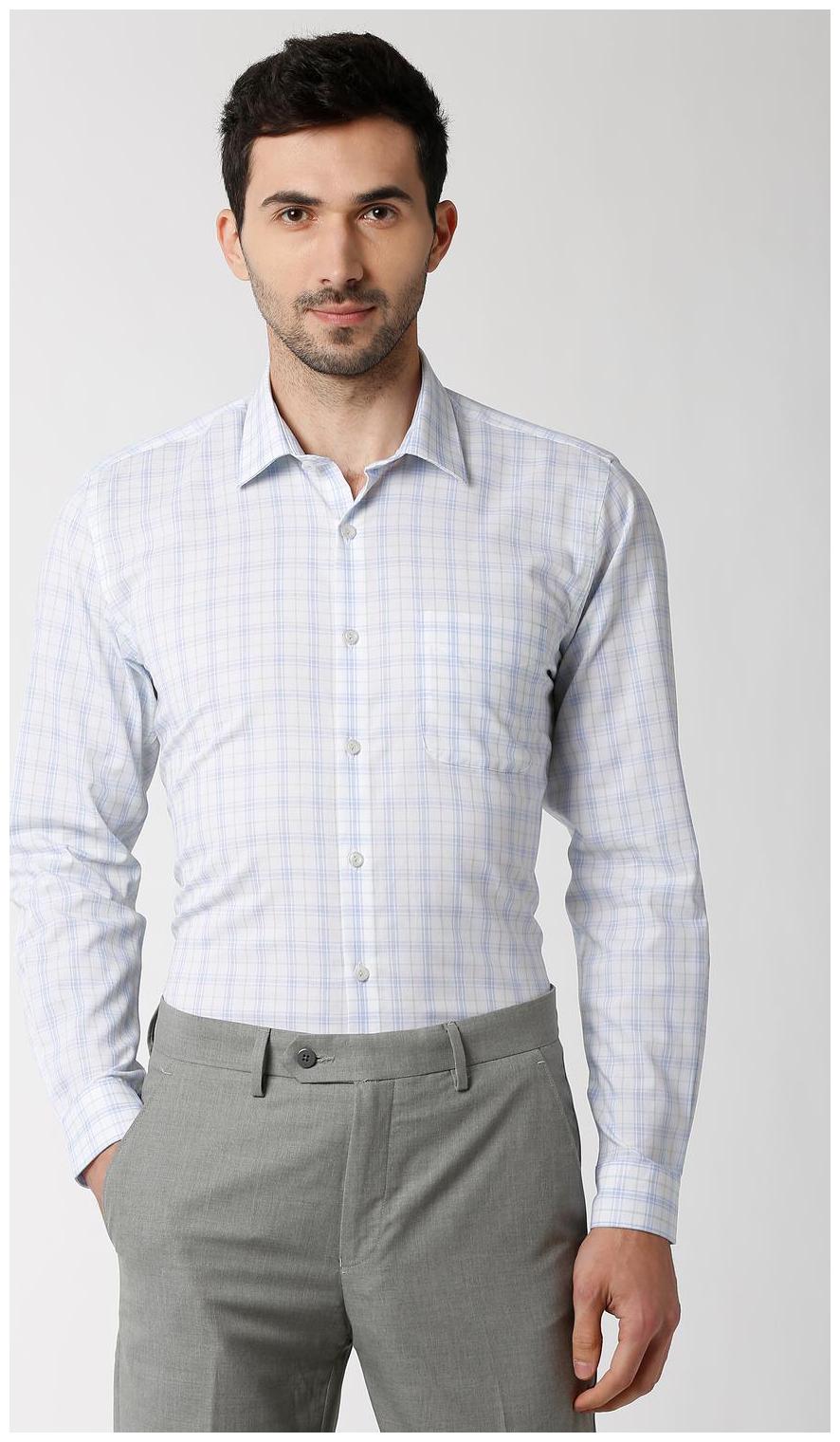 

Peter England Men Regular fit Formal Shirt - Blue