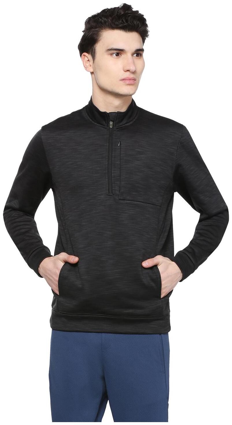 

Peter England Men Grey High neck Sweatshirt