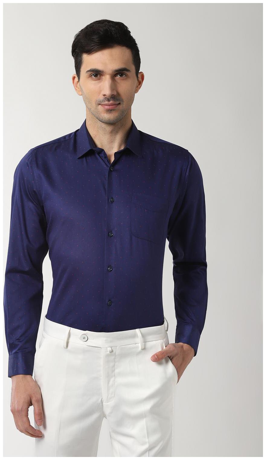 

Peter England Men Regular fit Formal Shirt - Blue