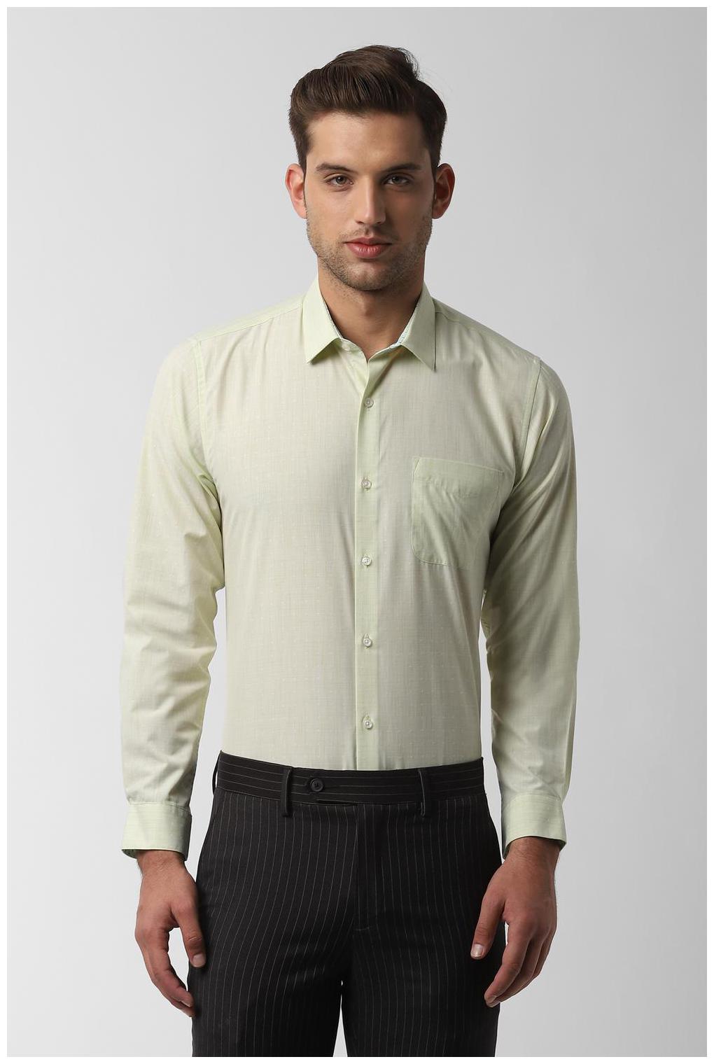 

Peter England Men Slim fit Formal Shirt - Green