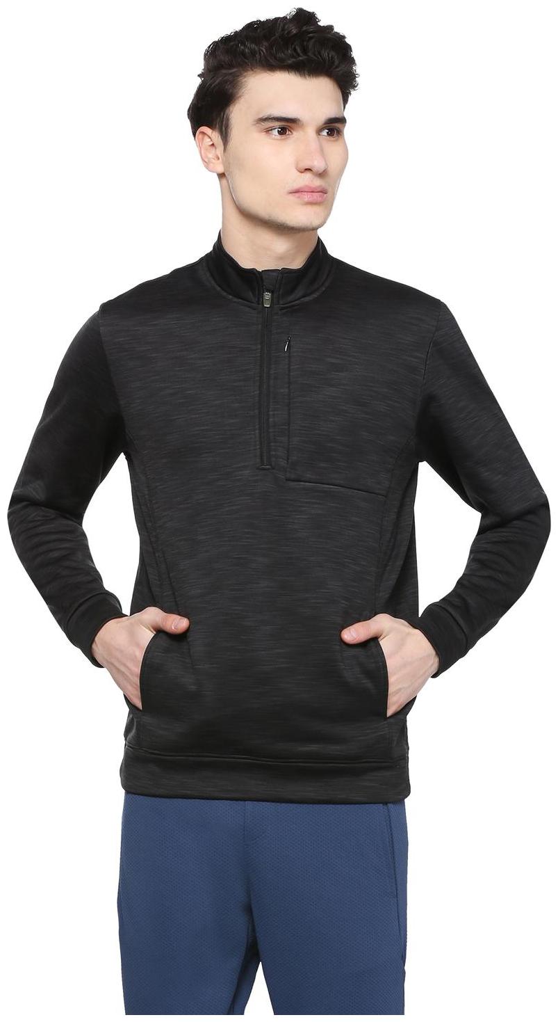 

Peter England Men Grey High neck Sweatshirt