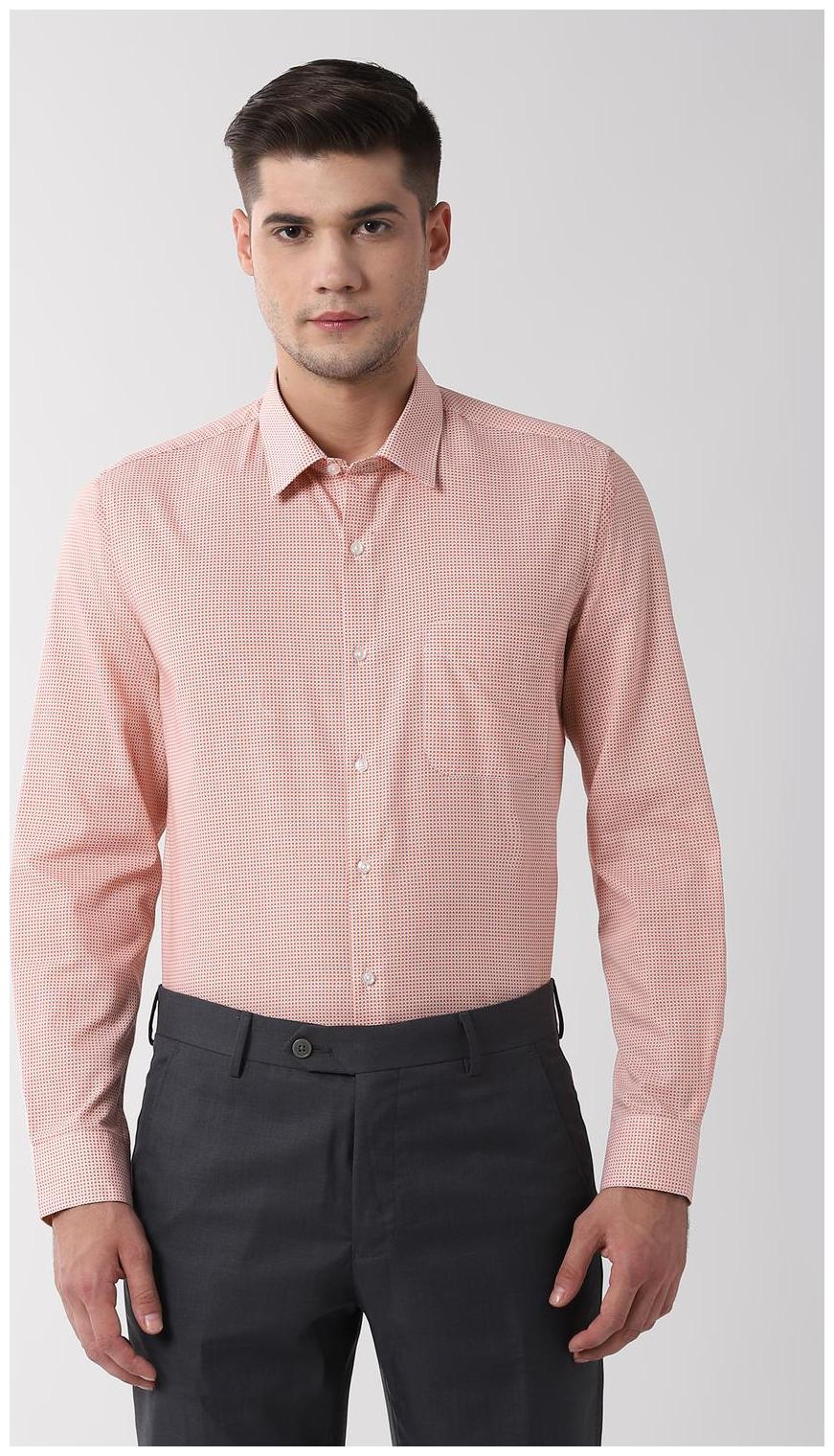

Peter England Men Slim fit Formal Shirt - Orange
