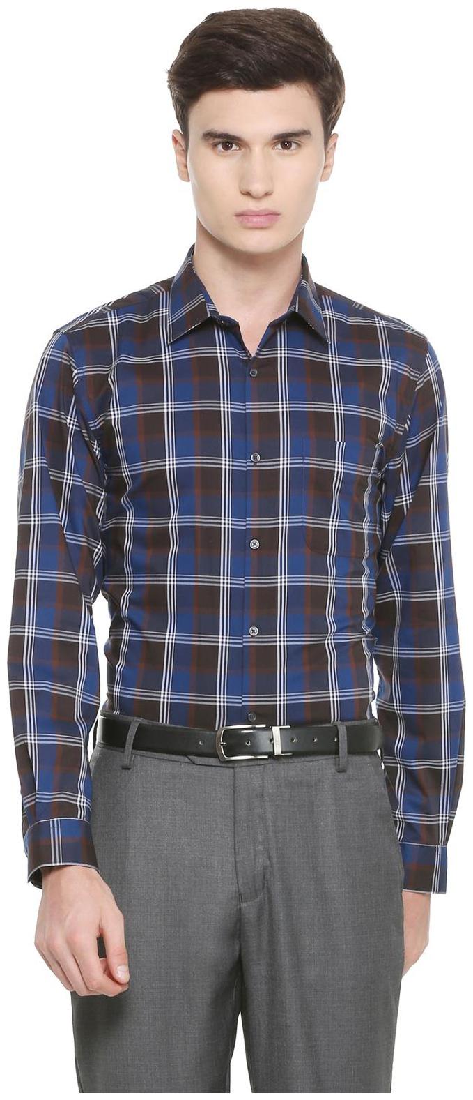 

Peter England Men Regular fit Formal Shirt - Blue