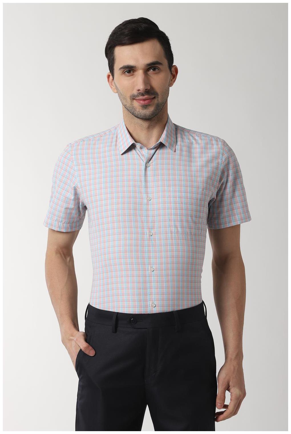 

Peter England Men Slim fit Formal Shirt - Blue